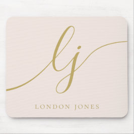 Monogram Elegant Girly  Rosa Guld Musmatta