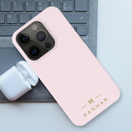Monogram Elegant Minimal Rosa och Guld