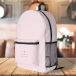 Monogram Elegant Minimal  Rosa och Guld<br><div class="desc">En enkel anpassningsbar i snyggt i ett modernt,  minimalistiskt typografi i guld på elegantens  bakgrund för pastellproduktion i rosa. Monogrammet initialer och namn kan enkelt vara personlig tillsammans med funktionslinjen för att göra en så unik utformning som du är! Perfekten har skräddarsytt gåva eller tillbehör till tillfälle.</div>