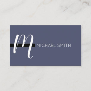Monogram Elegant Modern Oberoende och svart Visitkort