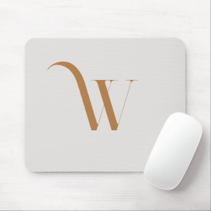 Monogram Elegant Modern Soft Brown Initial Musmatta