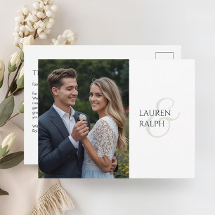Monogram Elegant Parfoto Tack Vykort