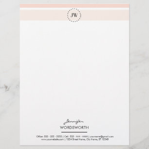 Monogram Elegant Professionell Letterhead Brevhuvud
