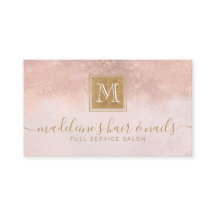 Monogram Elegant  Ro Guld Glitter Salon