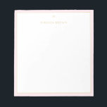 Monogram Elegant Rosa Guld Classy Small Anteckningsblock<br><div class="desc">Elegantens minimalistiska utformning med modernt typsnitt på rosa. Toppen trendig, klass, förfinat. Guld är inte guld utan färg.</div>