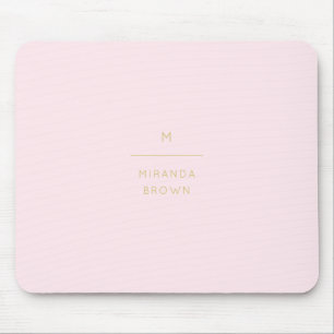 Monogram Elegant Rosa Guld minimalistklass Musmatta