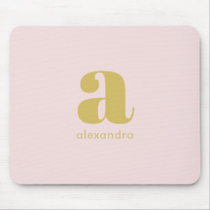 Monogram Elegant Rosa Guld minimalistklass Musmatta