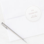 Monogram Elegant Rosa Tack Bröllop Runt Klistermärke<br><div class="desc">Visa er tacksamhet i stil med vår Monogram Elegant Rosa Tack Script Bröllop Classic Round Sticker. Den här snyggt utformade klisterlappen har ditt monogram i ett teckensnitt för elegant, som framhävs av en mjuk palett för rosa som utstrålar värme och sofistikering. Ord "Tack" placeras delikat under monogrammet och ger ett...</div>