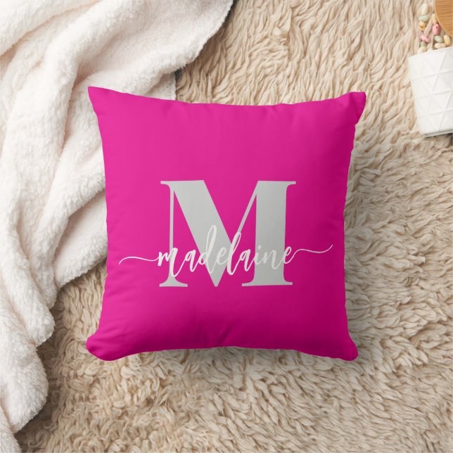 Monogram Elegant Shock rosa Personal Kudde (Filt)