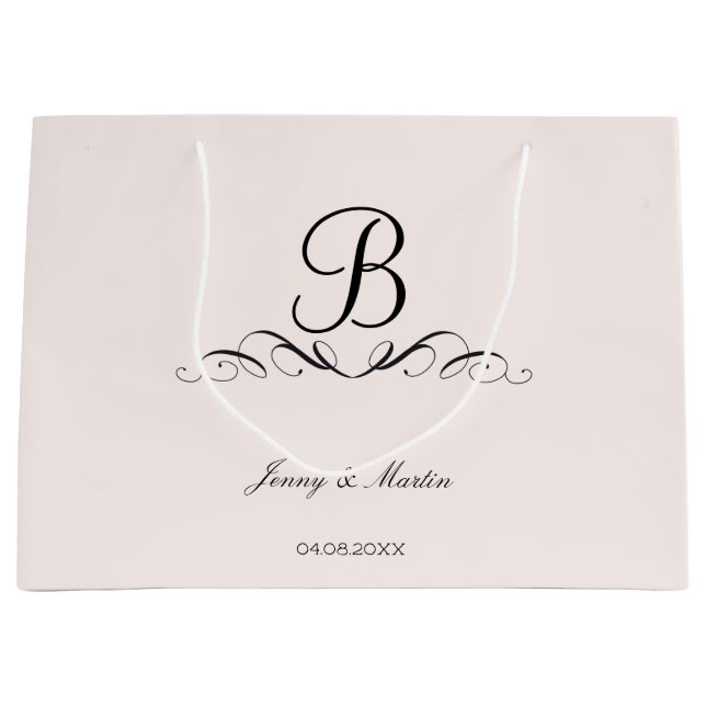 Monogram elegant till bröllop (Framsidan)