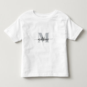 Monogram Elegant White Black T Shirt