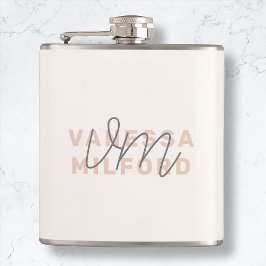 Monogram-Eleganten Eldfast Cream Modern Minimalist Fickplunta
