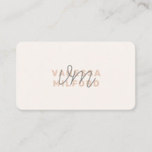 Monogram-Eleganten Eldfast Cream Modern Minimalist