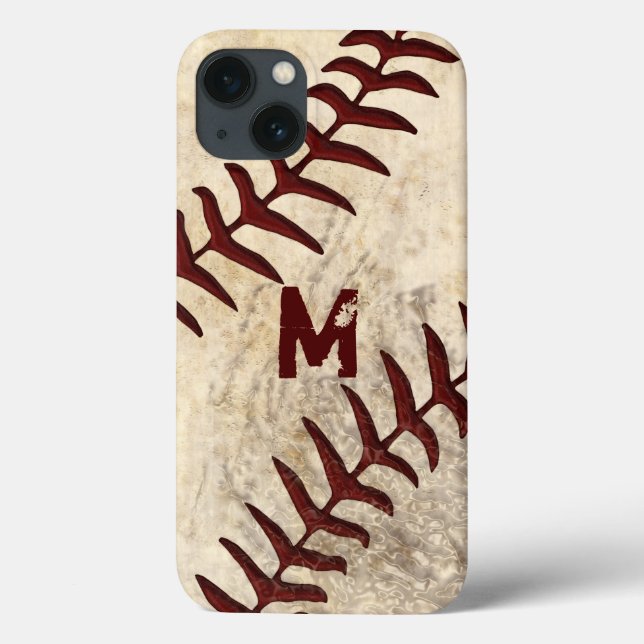 MONOGRAM eller Jersey NUMBER Baseball Phone Case (Baksida)