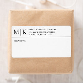 Monogram eller lägg till Logotyp, affärsleverans Fraktsedel