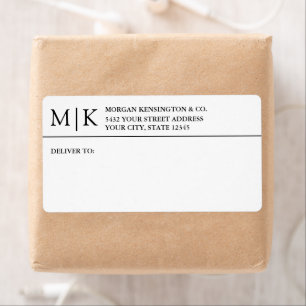 Monogram eller lägg till Logotyp, affärsleverans Fraktsedel