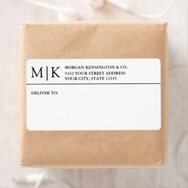 Monogram eller lägg till Logotyp, affärsleverans Fraktsedel (Insitu)