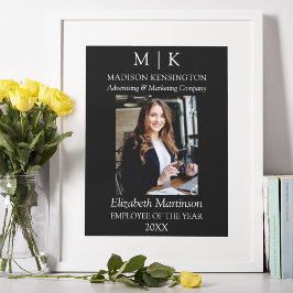 Monogram eller lägg till Logotyp Business Award Em Poster