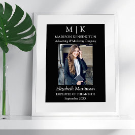Monogram eller lägg till Logotyp Business Employee Poster