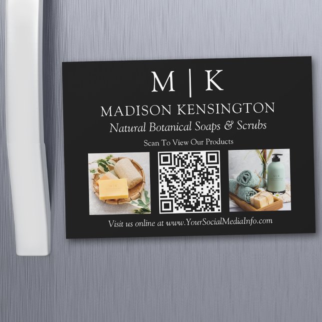 Monogram eller Lägg till Logotyp Business Photo QR (Edit to Customize text, colors and more)