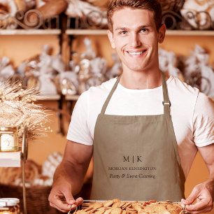 Monogram eller Lägg till Logotyp Business Pocket K Långt Förkläde