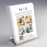 Monogram eller Lägg till Logotyp Business QR Code  Reklamblad<br><div class="desc">Modern minimal affärsflyer med 4 foton. Svartvit eller välj anpassningsbarna färg. Lägg till webbplatsen eller social media webben adress i QR Scan Code. Tillåt att kunder användor sökningen för att få tillgång till information om dina objekt, t.ex. produkter eller menyalternativ. Perfekt för detaljhandelsföretag, småbutiker, mall-kiosker, handelsutställningar och evenemangsbås, gästfrihet, salonger,...</div>
