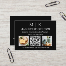 Monogram eller lägg till Logotyp Business QR Code Visitkort
