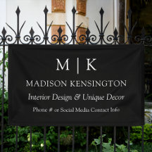 Monogram eller Lägg till Logotyp, svart utomhus