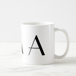 Monogram en svartvit modern kaffemugg