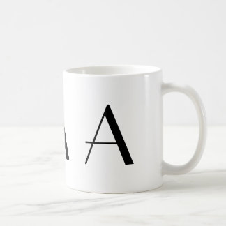 Monogram en svartvit modern kaffemugg