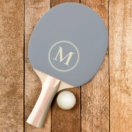 Monogram enfärgad dugggrå färg pingisracket
