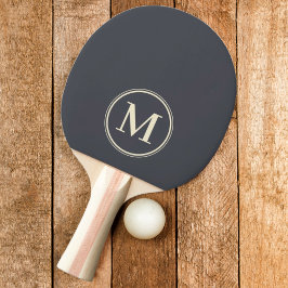 Monogram enfärgad medelhavsgrå färg pingisracket