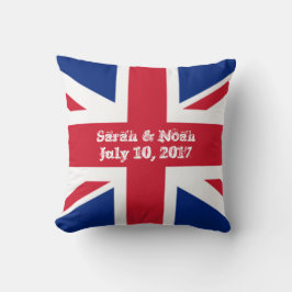 Monogram England Union Jack Bröllop Kudde