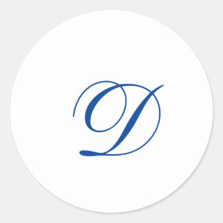 Monogram English Vivace Stil kuvert Seal Runt Klistermärke