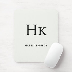 Monogram Enkel Elegant Minimalistisk Klassisk Elfe Musmatta