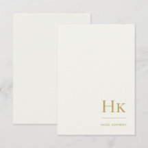 Monogram Enkel Elegant Monogrammerad Elfenben och