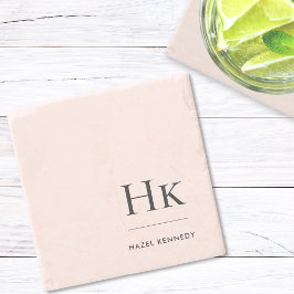 Monogram Enkel Elegant  Rosa för kvinnor Stenunderlägg