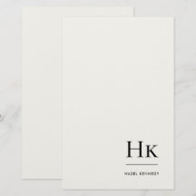 Monogram Enkel Elfenben Personlig Monogram