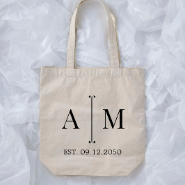 Monogram Enkel Minimal Bröllopspresent Tygkasse