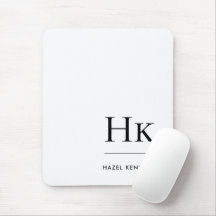 Monogram enkel modern, minimalistisk vit Initialer