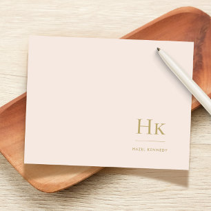 Monogram , enkel notecard för kvinnlig Social Anteckningskort