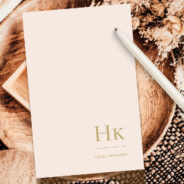 Monogram , enkel notecard för kvinnlig Social Anteckningskort