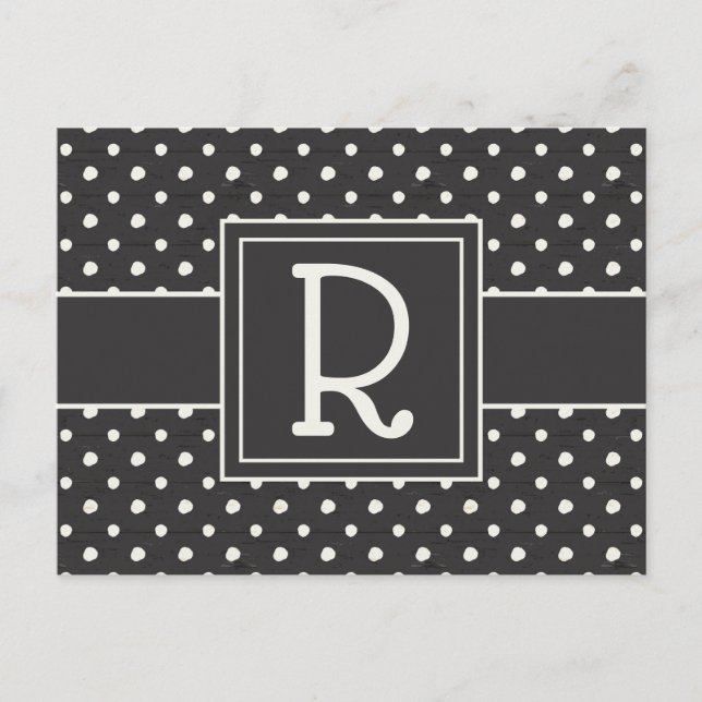 Monogram | Enkelt tecken steg ett Vykort (Framsida)