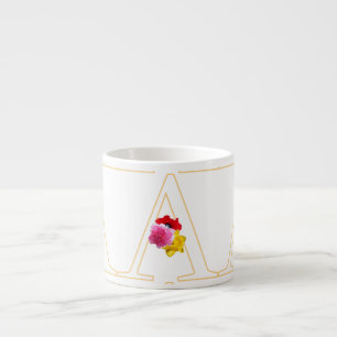 Monogram Ett Blomsterarrangemang Espressomugg