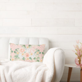 Monogram Eucalyptus Rustic Blommigt Sage Grönt Lumbarkudde