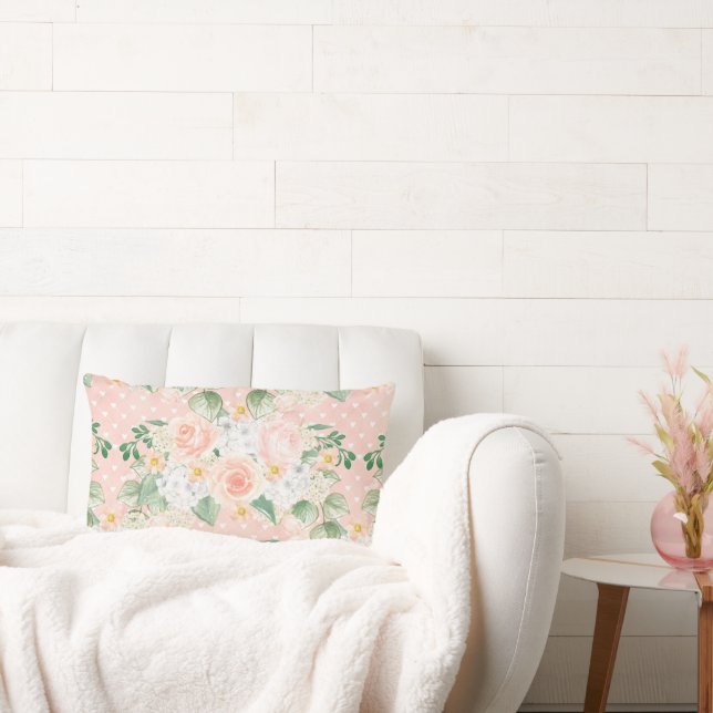 Monogram Eucalyptus Rustic Blommigt Sage Grönt Lumbarkudde (Soffa)