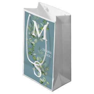 Monogram Eucalyptus Sage Wedding Favor Gift-paket