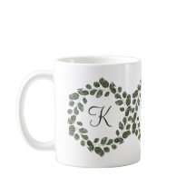 Monogram Eukalyptusblad Elegant Modern 