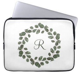 Monogram Eukalyptusblad Elegant Modern Laptop Fodral