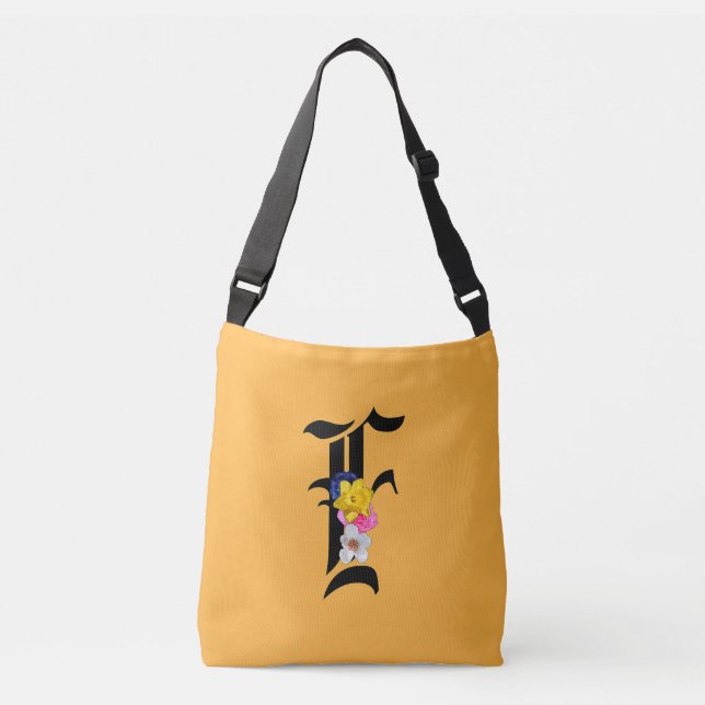 Monogram F-Blommigt Axelväska (Framsida)